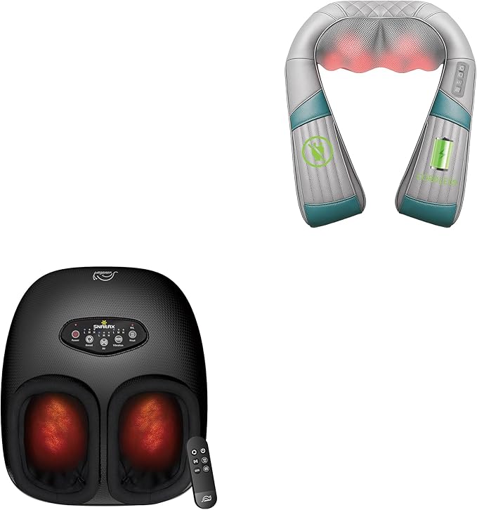 Snailax Foot Massager and Neck Massager Bundle