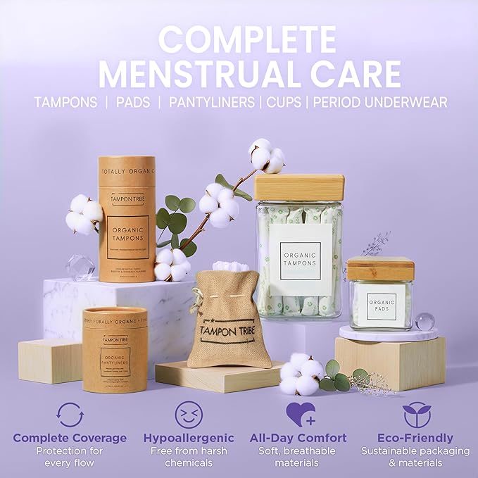 Organic Cotton Tampons &amp Pantyliners Feminine Care Bundle