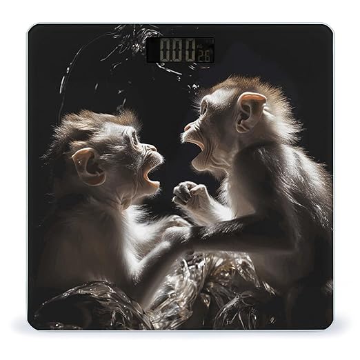 Little Monkey Playing Smart Scale for Body Weight Accurate Bathroom Scale with LED Display Digital Weight Scales Weighing Machine High Precision Scales for Bath Home