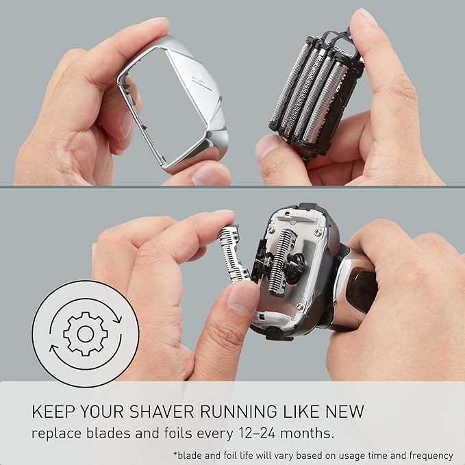 Panasonic Shaver Replacement Outer Foil and Inner Blade Set WES9032P Compatible with ARC5 5-Blade Shavers ES-LV97-K ES LV67-K ES-LV95-S ES LV65-S (Pack of 2)