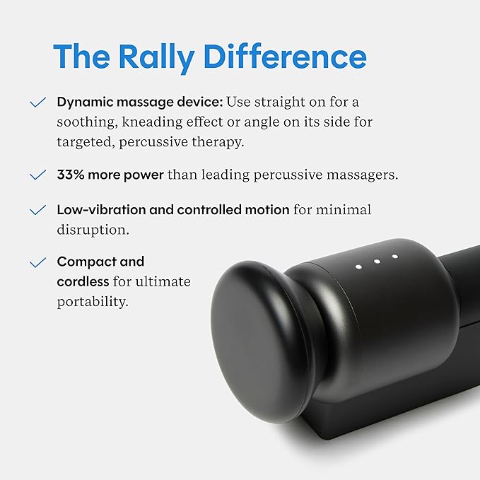 Rally Orbital Massager – Low Impact High Performance Cordless Full-Body Recovery Device - 3 Attachments Whisper-Quiet Calm Tech – Elite Muscle Relief for Athletes &amp Everyday Wellness