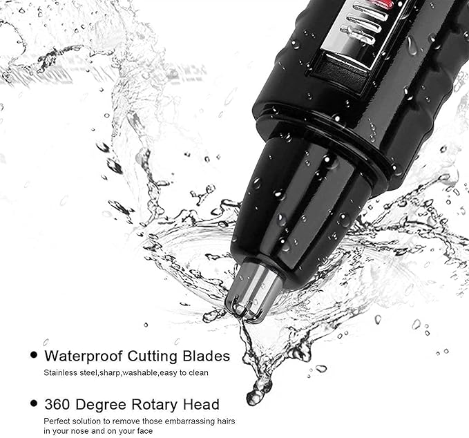 Water Resistant Stainless Steel Nose and Ear Hair Trimmer