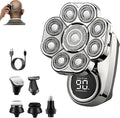 Bawldy Pro Head Shaver 6-in-1 Detachable Head Shavers with 9D Floating Blade Heads IPX7 Waterproof Intelligent LED Display Rechargeable Cordless Razor for Home &amp Travel