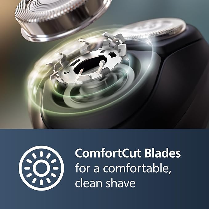 Philips Norelco Shaver 3600 Series Wet and Dry Electric Shaver P-Cap Travel Pouch Storm Blue Model S3243/91