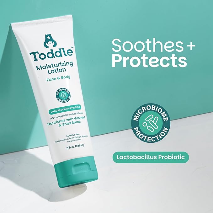 Bath &amp Moisture Duo – Gentle 3-in-1 Wash and Probiotic Baby Lotion (8 oz Each)