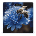Blue Flower Bee Bathroom Scale for Body Weight Bathroom Weighing Scale with Backlit LCD Display Highly Accurate Measures Weight Up to 180kg