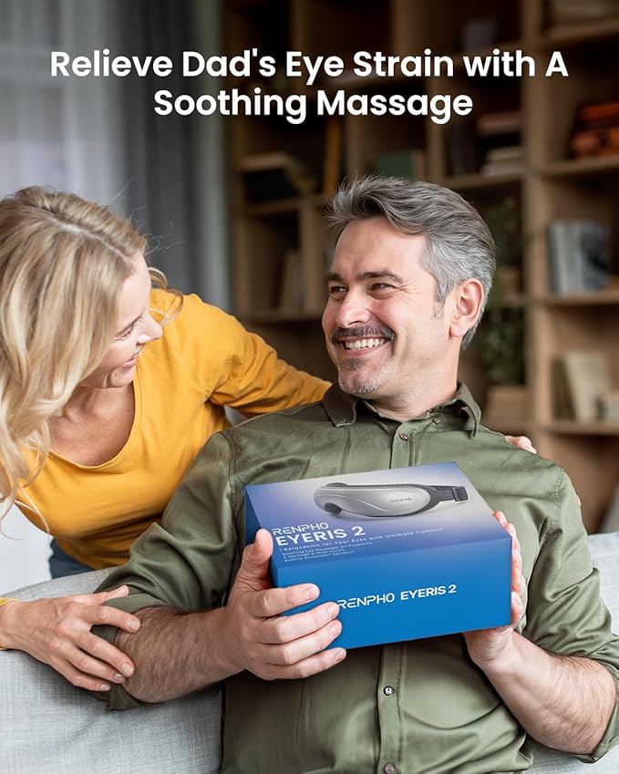 RENPHO Eye Massager with Heat and Cooling Mothers Day Birthday Gifts for Mom Dad Women Men Heated Eye Mask for Migraine Relief Reduce Strain Improve Sleep Eyeris 2