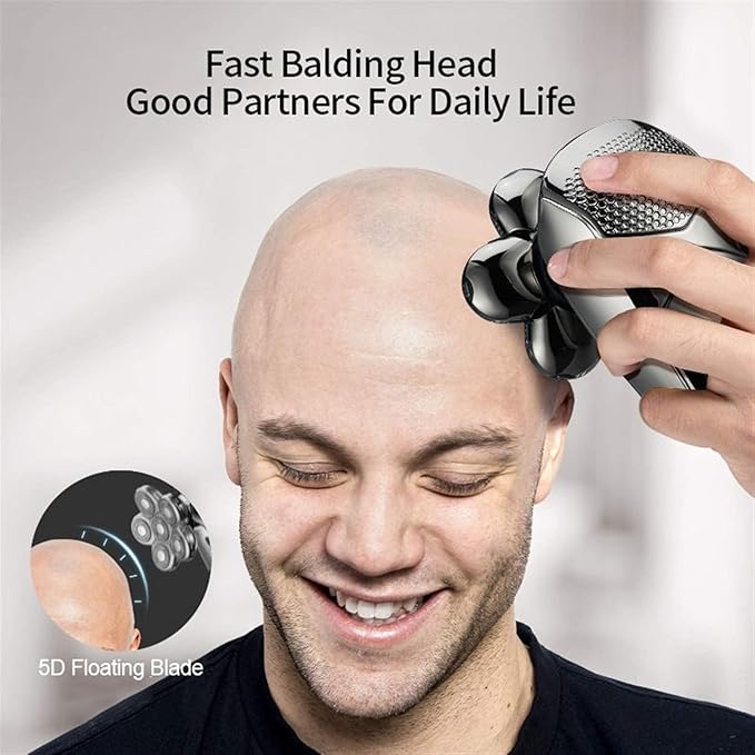 BAHREL Men's Electric Razo Compact Face Shaver with Long-Hair Trimmer 6 in 1 Beard Grooming Kit for Mustache Face Nose Hair Body Ideal Gifts for Men