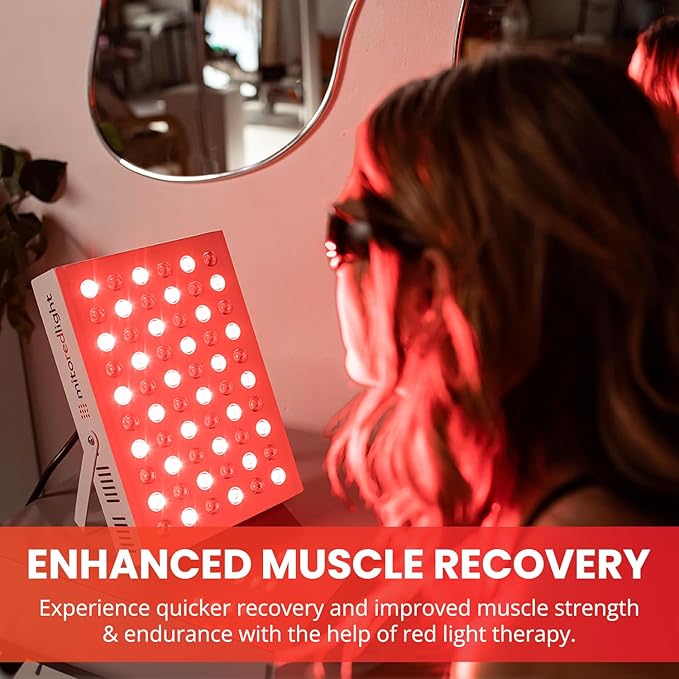 Mito Red Light – MitoMIN 2.0 Red Light Panel – Red Light Therapy for Face and Neck – Red Light &amp Near Infrared Red Light Therapy – At-Home Red Light Therapy for Body