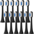 Replacement Brush Heads for T301 T302 T501 /501CSonic Electric Toothbrush Head Soft Bristle Nozzles(T301-302-BK-12Pcs)