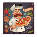 Chef Pizza Weight Scale Digital Electronic Scales Bathroom Scale Larg LCD Backlight Display High Precision MeasurementsTempered Glass