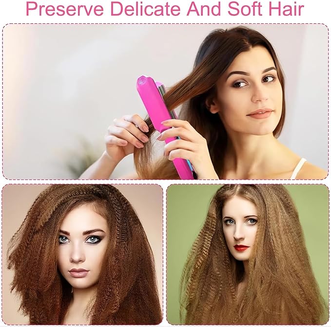 Hair Volumizing IronHair Crimpers Professional Crimping Iron with 5 Gear Heat Setting Wide Plate Styling Tools for Fluffy Hairstyer