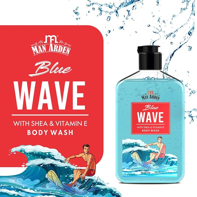 Man Arden Blue Wave Luxury Body Wash Infused With Shea Butter &amp Vitamin E 250ml