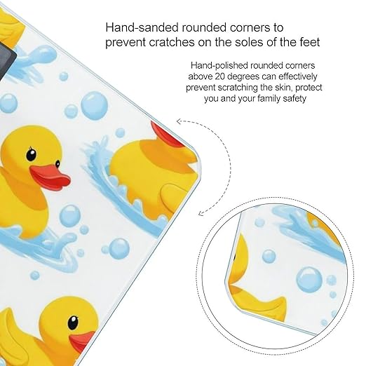 Men's Fashion Automatic Switch Digital Bathroom Weighing Scale Smart Scale Cute Funny Cartoon Yellow Rubber Ducks Bubbles