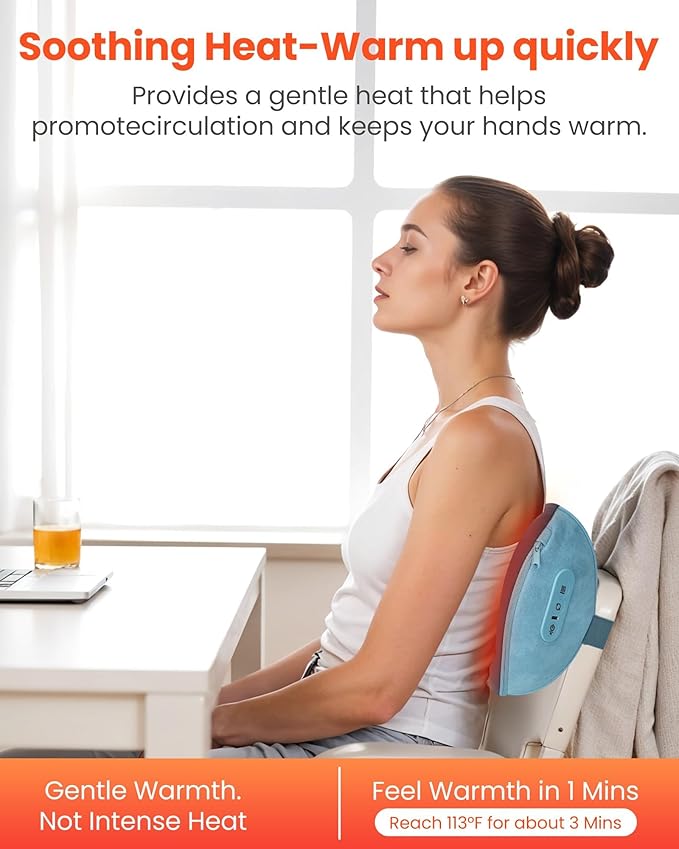 COMFIER Shiatsu Neck and Back Massager with Heat Neck Massager Pillow with 3D Kneading Deep Tissue Cordless &amp Portable Soothes Muscle Tension at Home Office TravelIdeal for Men &amp Women