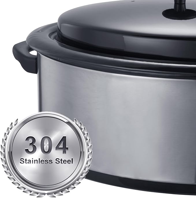 Master Massage 6 Quart LED Hot Stone Warmer with Digital Display– Stainless Steel Hot Stone Heater Portable- Massage Stone Heating Device-Massage Essentials for Massage Therapists