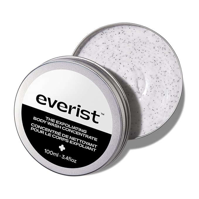 Everist Exfoliating Body Wash Concentrate – Waterless Cream Cleanser with Aloe Vera Glycerin &amp Natural Buffers – Gentle Daily Exfoliation Skin Barrier Protective Vegan Plant‑Based - 3.4 fl oz