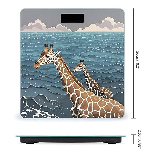 The Deep Ocean Bathroom Scale for Body Weight Bathroom Weighing Scales with Back Lit LED Display Sturdy Tempered Glass Body Weight Bathroom Scale 400lb Weighing