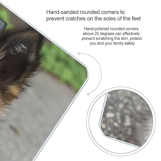 Cute German Shepherd Puppy Bathroom Scale Large LCD Backlight Display Digital Scale Rounded Corners Body Scales Automatic Power On/Off Bathroom Scales for Home Bedrooms