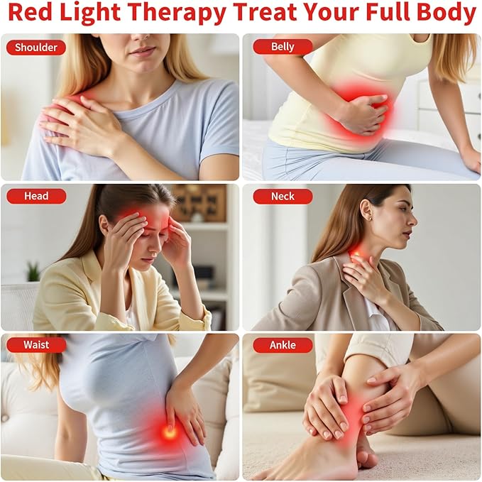 Red Light Therapy for Body Face Infrared Light Therapy for Body with 660nm &amp 850nm Near Infrared LED Red Light Therapy 5 Heads Light at Home Idea Gift for Women Wife Mom Sister Girlfriend (Black)