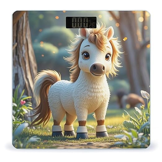 Cupid Arrow Love Horse Scale for Body Weight Digital Bathroom Scale Toughened Glass High Precision Scales for Body Weight with Large LCD Backlight Display Weight Scales