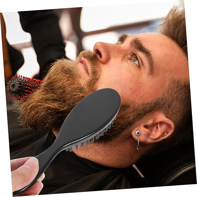 FOMIYES 12pcs Beard Sweep Brush Bristle Grooming Tool for Men for Beard Care and Hair Cleaning Compact Design for Travel Use