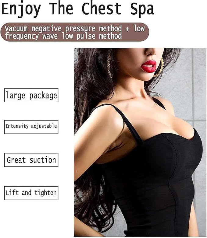 Electric Breast Massager Chest Beauty Enlargement Machine Vacuum Therapy Machine for Flat Breasts Sagging BreastsD