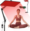 Red Light Therapy for Body and Face 660nm 850nm 940nm Infrared Redlight-Therapy Lamp Device with Large Panel and Stable Stand at Home Idea Gift for Women Wife Mom Sister Girlfriend (L)