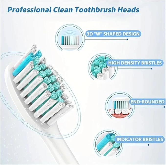 20PCS Replacement Toothbrush Head Compatible for Refills(White)