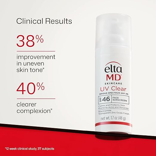 EltaMD UV Clear Tinted Face Sunscreen SPF 46 Oil Free Sunscreen for Sensitive Skin with Zinc Oxide Dermatologist Recommended