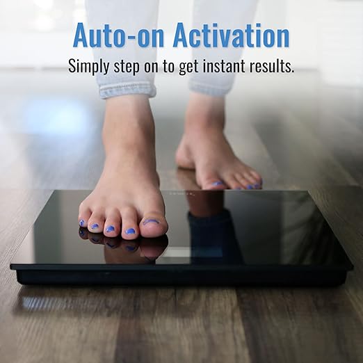 DMI Digital Talking Bathroom Scale Sleek Tempered Glass Clinically Accurate Measurements Large LCD Screen 440 lb. Weight Capacity