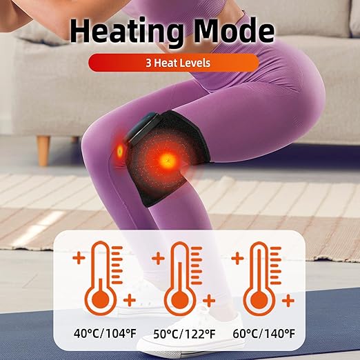 Red Light Therapy for Knee &amp Elbow Vibration &amp Heated Massage for Knee Brace660nm&amp850nm Red Light Therapy Heated Device for Joint Elbow Shoulder Pain Relief