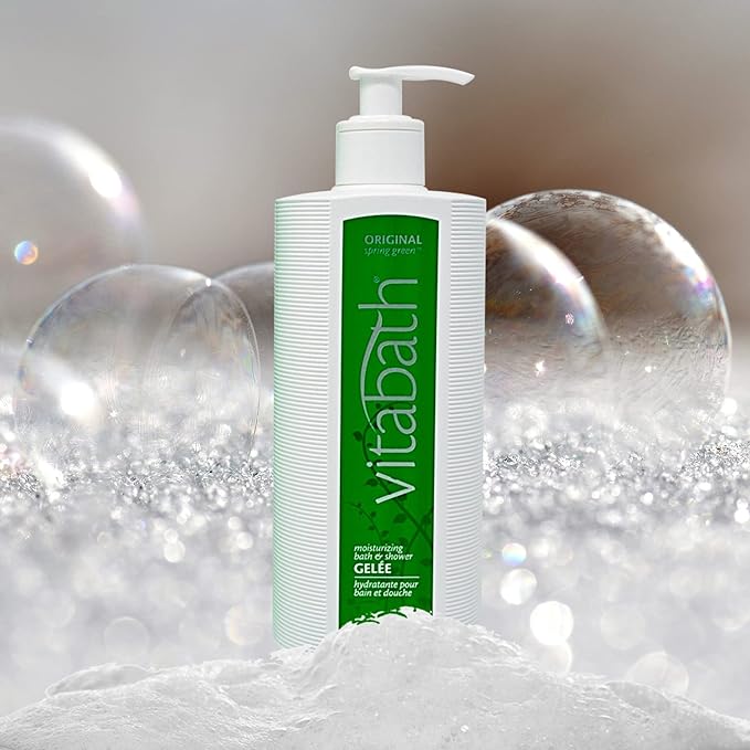 Vitabath Original Spring Green Moisturizing Bath &amp Shower Gel Wash Intoxicating Botanical Skin Rejuvenation Hydrating Dry Skincare Body Cleanser &amp Foaming Gelee - 21 oz