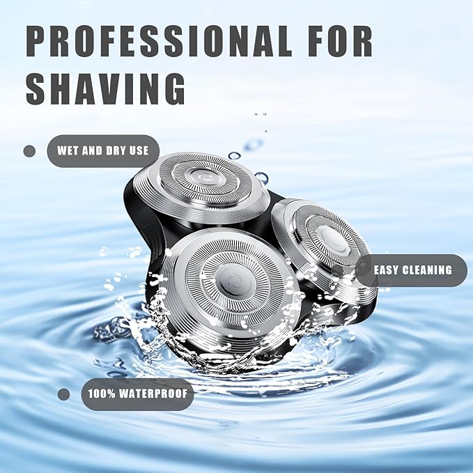 SH90 Replacement Rotary Heads Compatible with Philips Norelco Shavers Series 9000Replacement Shaver Head with Upgrade Double-Layer Precision Blades for Men's Shaving2 Packs