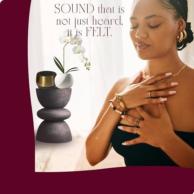 Automatic Singing Bowl Machine – Electric Tibetan Sound Bowl for Meditation Ritual &amp Sound Therapy 8 Healing Tones Rechargeable USB-C Timer &amp Volume Control