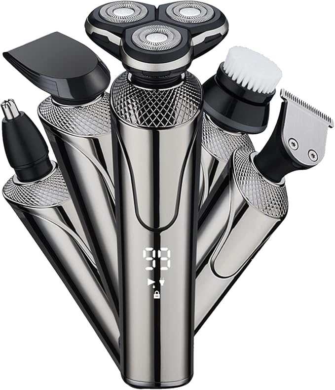 Head Shavers for Bald Men Electric Shaver for Men Smart High-power Shaver USB Charging Dry and Wet Double Shave Whole Waterproof Multifunctional Kit