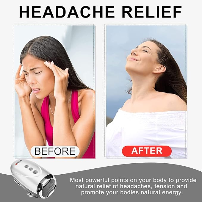 Professional Haircut Massager/Cordless Handheld Massager Vibration Neck/Legs/Hands/face Massager 2 Massage nodes 2600AMH (Silver)