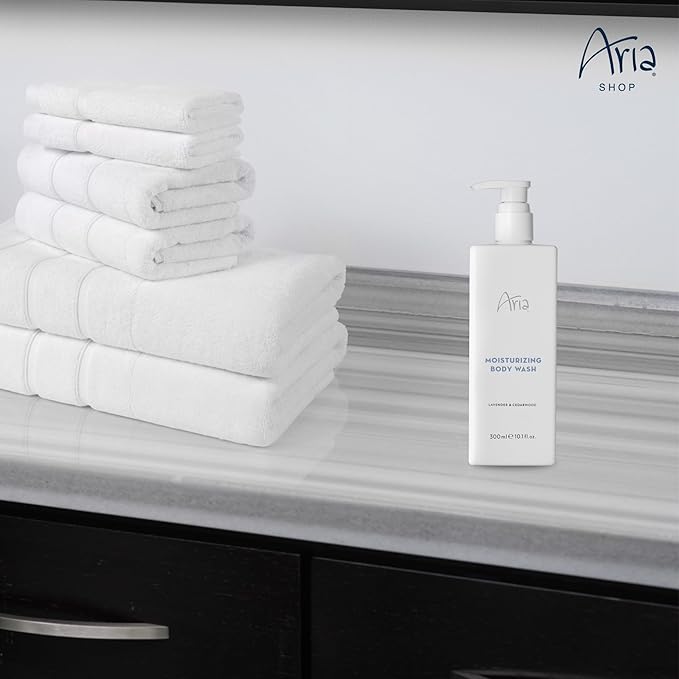 Aria Moisturizing Body Wash - Scented with Cedarwood Green Mandarin Lavender - Vegas Hotel Body Wash - 10 oz