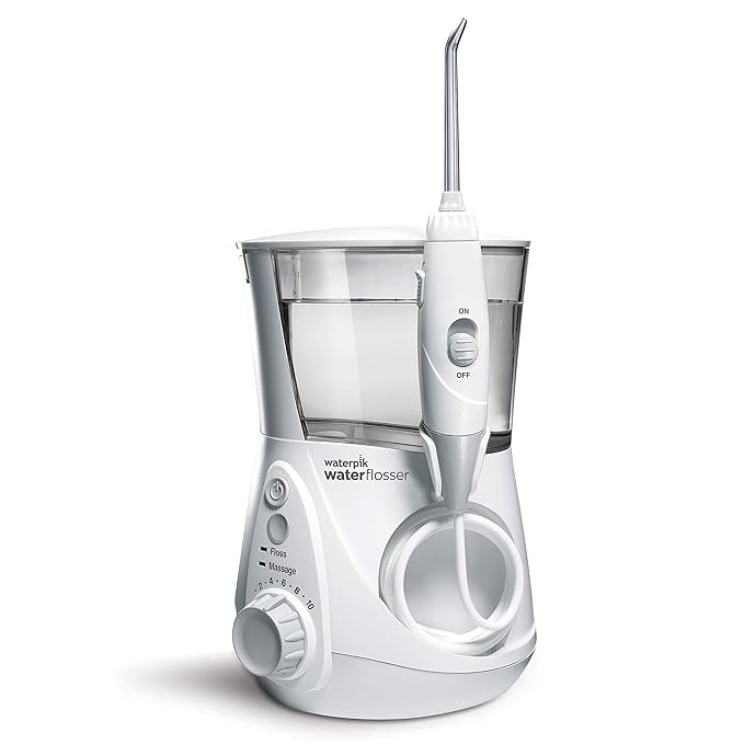 Waterpik Cordless Pearl Water Flosser Rechargeable Portable Water Flosser for Teeth &amp Aquarius Water Flosser Professional for Teeth Gums Braces