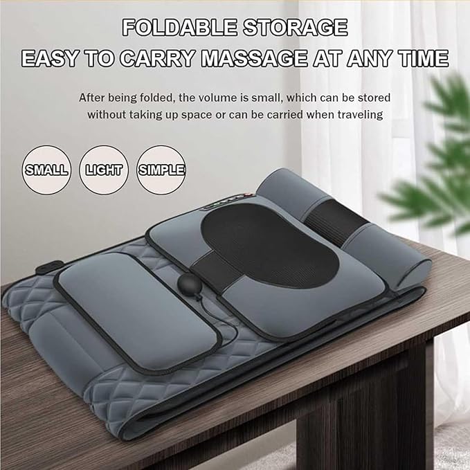 Massage Mat Full Body Back Massagers with Heat20 Neck Kneading Massage HeadsMassage Mattress Pad for BackWaistLegsMuscle