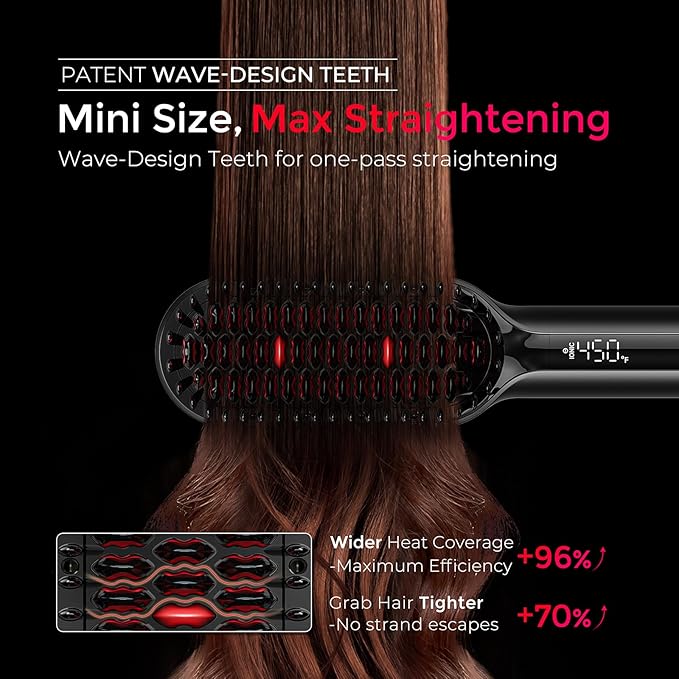 TYMO Ionic Plus Hair Straightener Brush + TYMO Ionic Compact Straightening Brush