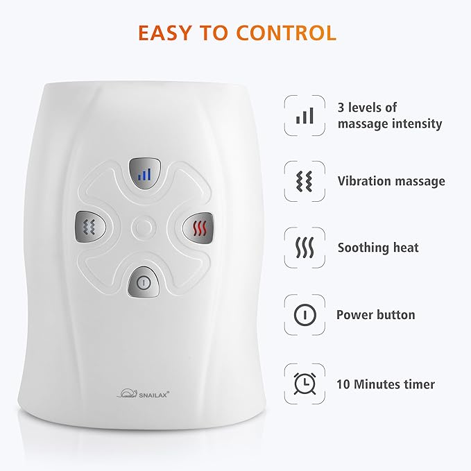 Snailax Cordless Hand Massager with Heat and Compression Vibration Hand Massager 3 Compression Intensities Rechargeable Gifts for Women Men Mom