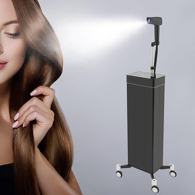 Nano Hair Steamer 1300W 110V Vertical Beauty Salon Hair Dryers with LED Light Professional Hair Processor Nanoscale Spray for Hair Care Use at Home Salon