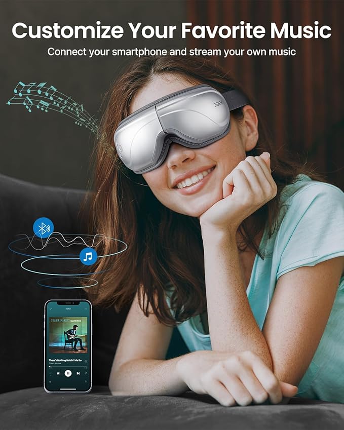 RENPHO Eye Massager with Heat Mothers Day Birthday Day Gifts for Mom Women Men Dad Her Heated Eye Mask for Migraine Relief Improve Sleep Eyeris 2