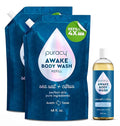 Puracy Body Wash Natural Body Wash 98.6% Pure Plant Ingredients Moisturizing Shower Gel for Women Men Kids Body Soap for Dry Sensitive Skin. Citrus &amp Sea Salt 48 Oz Pack of 2 and12 Oz
