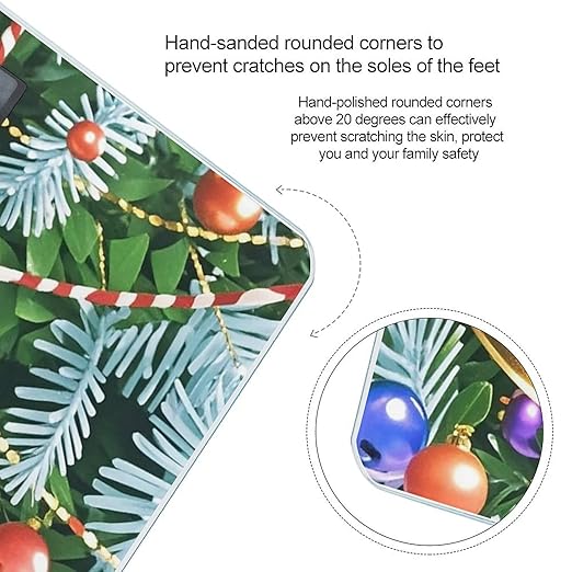 Christmas Tree Bells Smart Scale for Body Weight Accurate Bathroom Scale with LED Display Digital Weight Scales Weighing Machine High Precision Scales for Bath Home
