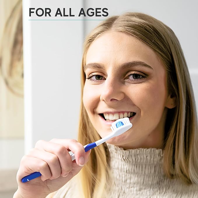 Avistar Dental Care Bundle: 450 Individually Wrapped Floss Picks (Multi-color) &amp 4 Medium Bristle Toothbrushes for Adults (Red) - Easy Grip &amp Convenient Oral Hygiene Kit for Travel Hotels &a