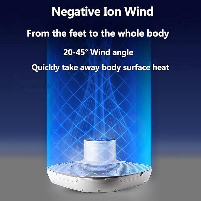 Electric Body Dryer 1300W Negative Ion Skin Dryer with Gravity Sensor and Touch Screen Hot and Cold Air Conversion Anti-Slip Design for Bathrooms Hotels Gyms