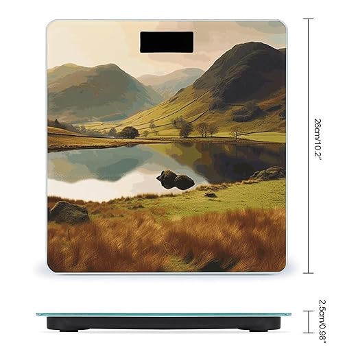 Lake District National Park Smart Scale for Body Weight Accurate Bathroom Scale with LED Display Digital Weight Scales Weighing Machine High Precision Scales for Bath Home