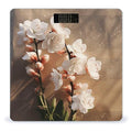 A Peach Blossom Bathroom Scale Automatic Power On/Off Body Scales LCD Backlight Display Square Digital Scale Rounded Corners Bathroom Scales for Home Bedrooms